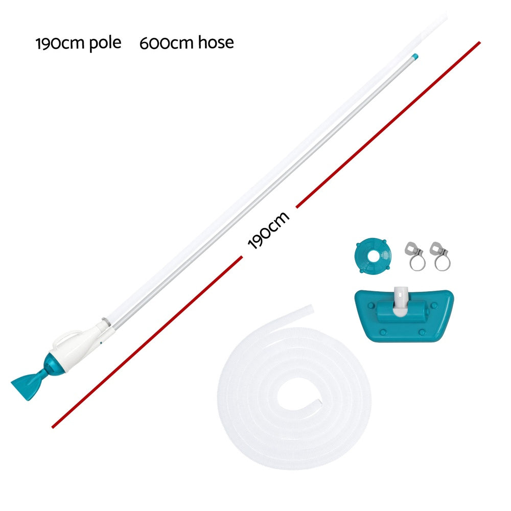 Bestway Pool Vacuum with 2 Cleaning Heads, 6m Hose, 1.9m Aluminium Pole - SuperSaverAU - view 2