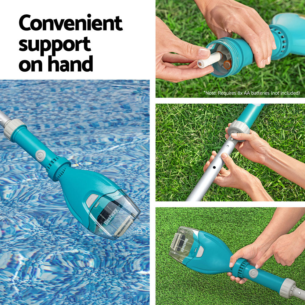 Bestway Cordless Pool Vacuum for Pools up to 3.05m - Submersible, Extendable Pole - SuperSaverAU - view 4