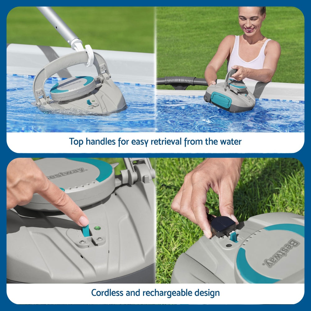 Bestway Cordless Robotic Pool Cleaner 30min Runtime for Pools up to 18m² - SuperSaverAU - view 6