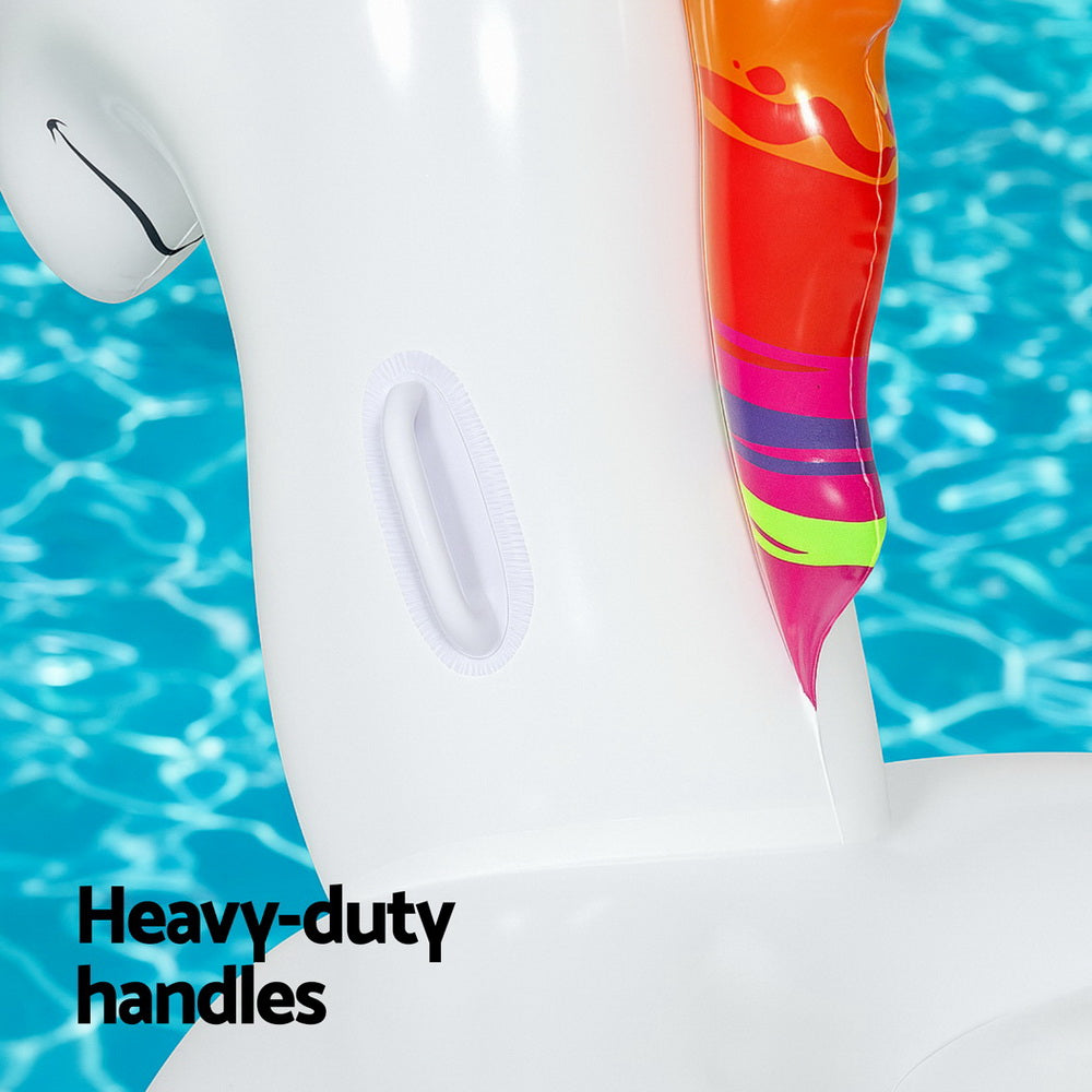 Bestway Unicorn Inflatable Pool Float Rider 224x156CM with Heavy-Duty Handles - SuperSaverAU - view 5