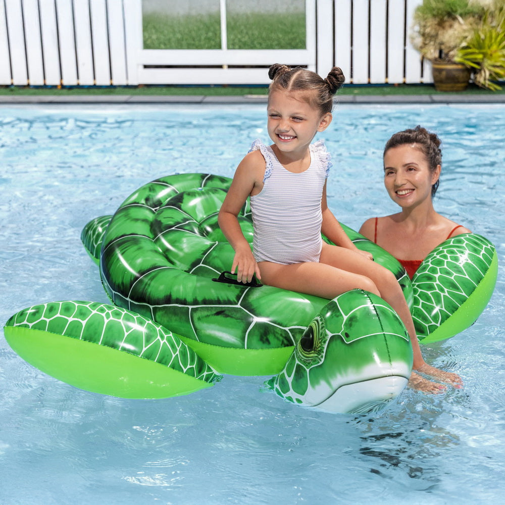 Bestway Inflatable Turtle Rider Pool Float 153x140CM with Heavy-Duty Handles - SuperSaverAU - view 7