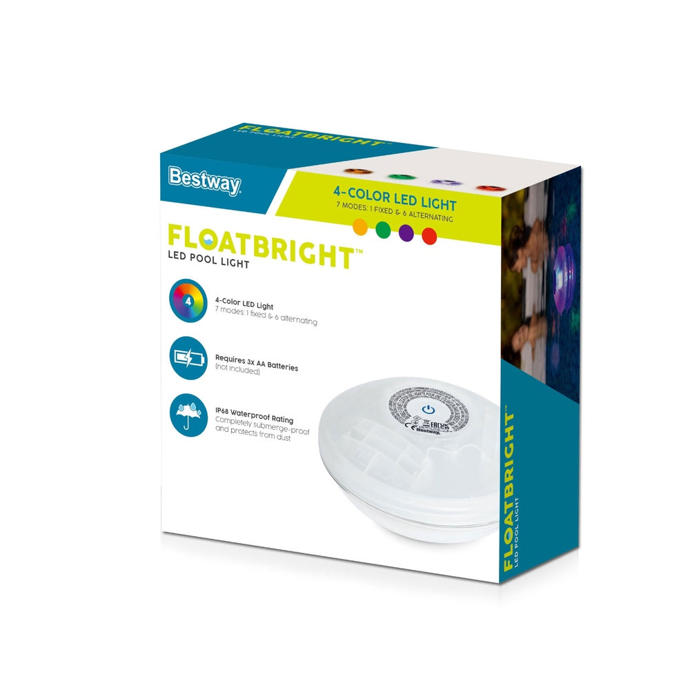 Bestway FloatBright Waterproof LED Pool Light 15cm, 7 Modes, IP68, Battery-Powered - SuperSaverAU - view 3