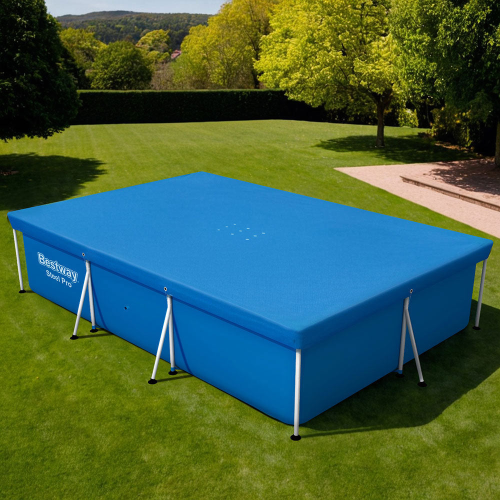 Bestway Pool Cover 3.04m x 2.05m for 3.00m x 2.01m Above Ground Pools, Durable PE - SuperSaverAU - view 1