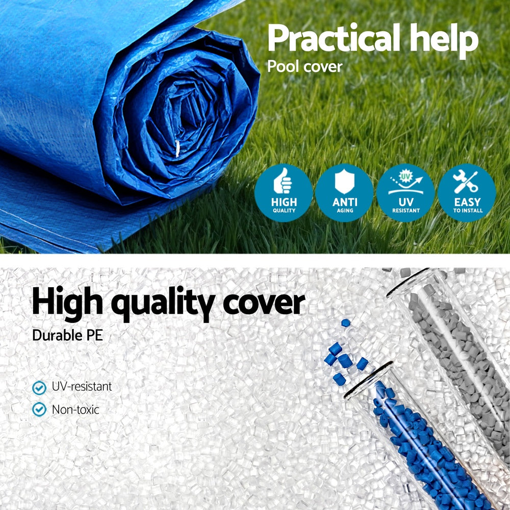 Bestway Pool Cover 264x174cm Rectangle PE with Drain Holes for 259x170cm Pools - SuperSaverAU - view 6