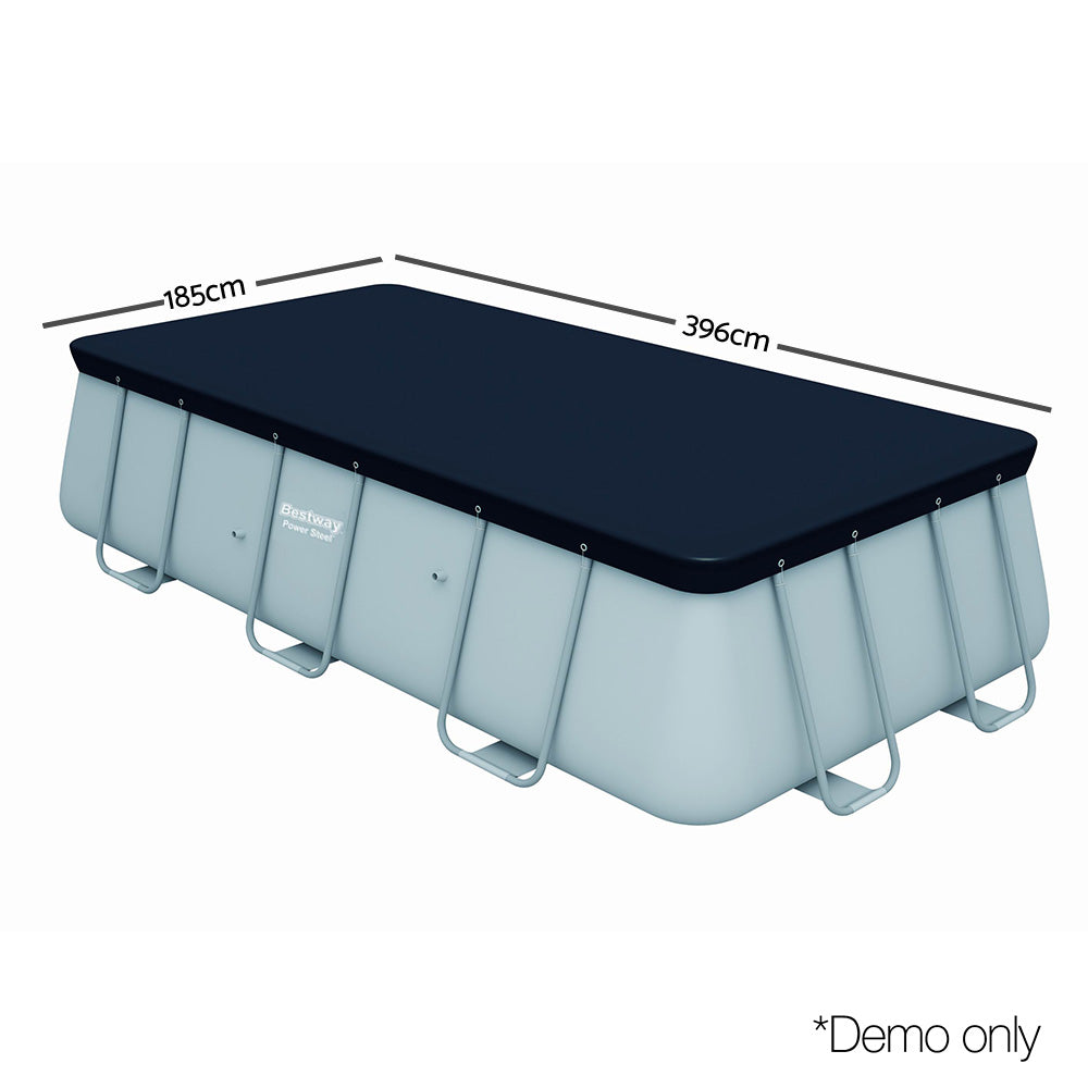 Bestway PVC Pool Cover 3.96m x 1.85m with Drainage Holes & Rope Ties - SuperSaverAU - view 1