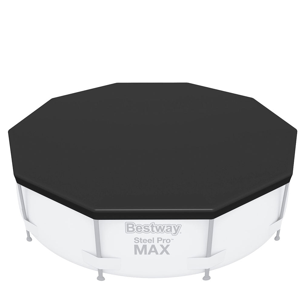 Bestway Pool Cover 3.05m Round Above Ground PVC with Drain Holes & Rope Ties - SuperSaverAU - view 7