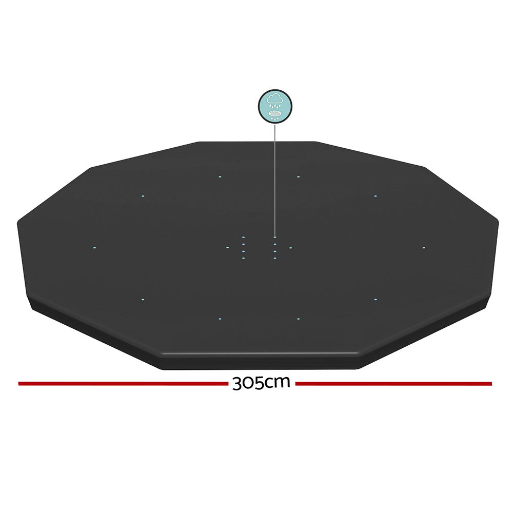 Bestway Pool Cover 3.05m Round Above Ground PVC with Drain Holes & Rope Ties - SuperSaverAU - view 2