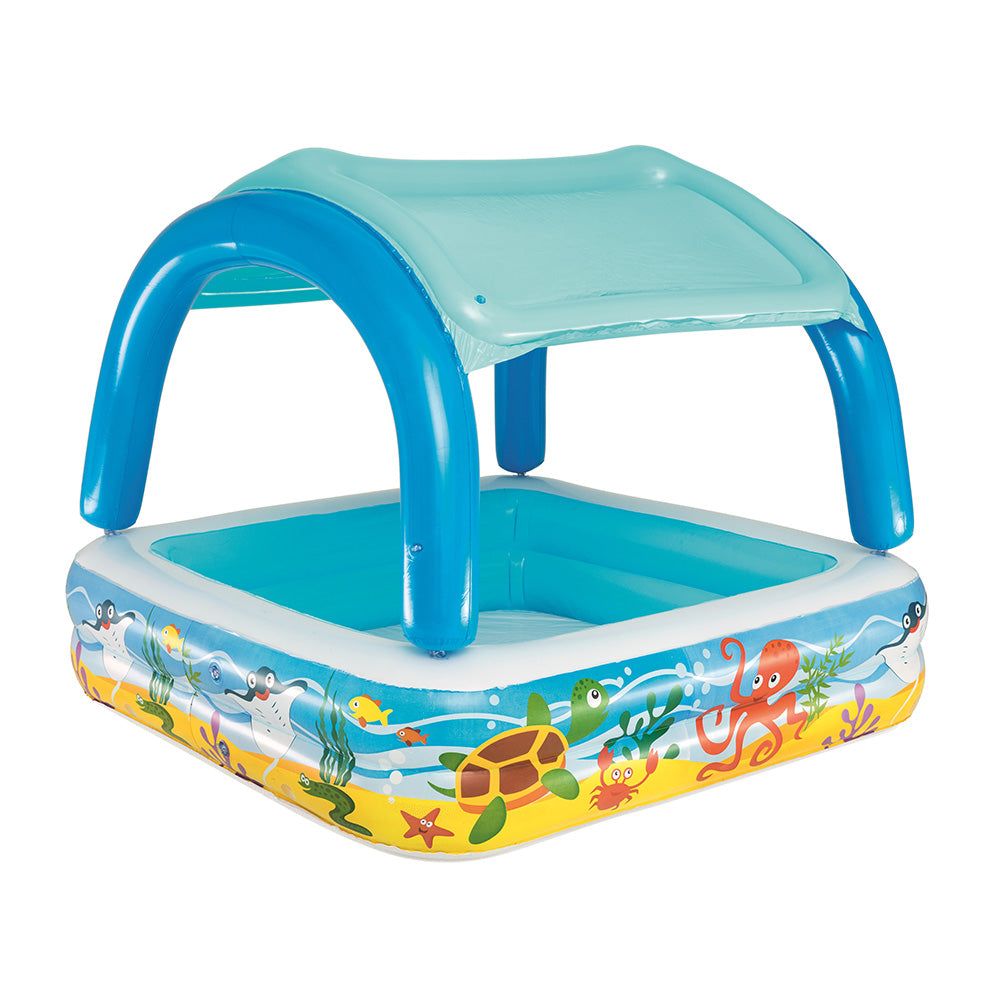 Bestway Canopy Play Pool 140x140x114cm Inflatable Swimming Pool with Sunshade - SuperSaverAU - view 1