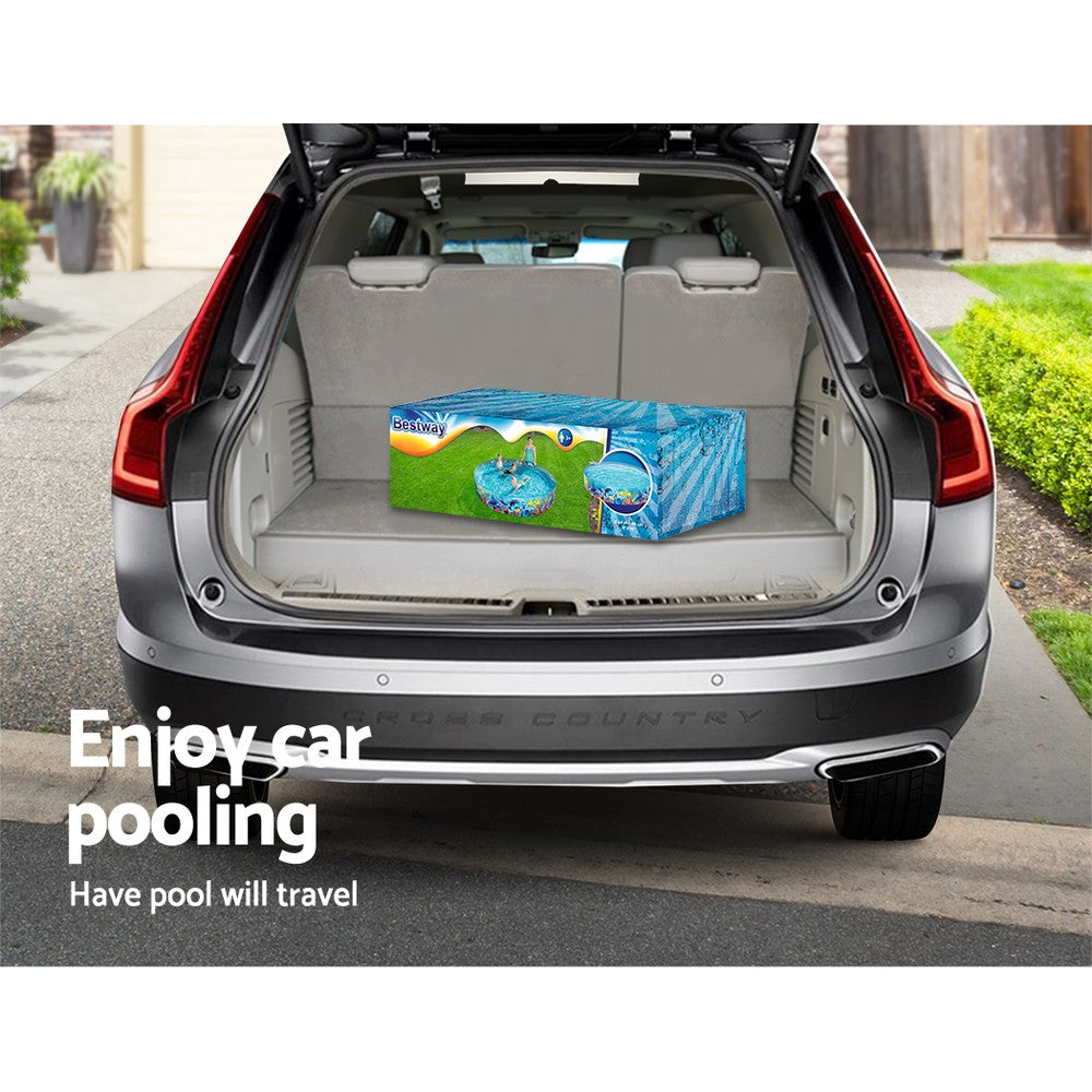 Bestway Fill-n-Fun Play Pool 244x46cm Easy Setup Rigid PVC with Marine Graphics - SuperSaverAU - view 6