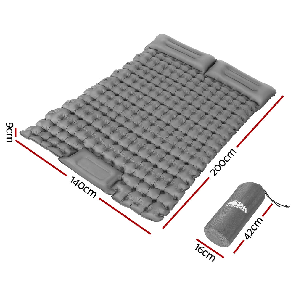 Weisshorn Self-Inflating Mat 200x140cm, 9cm Thick, Water-Resistant, Carry Bag - SuperSaverAU - view 2