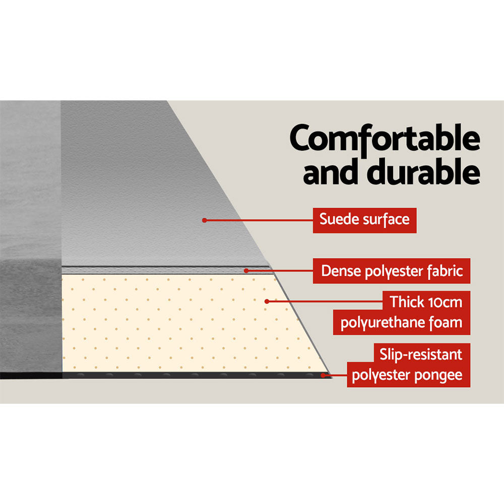 Weisshorn Self-Inflating Mat 187x66cm, 9.5cm Thick, Water Resistant, Grey - SuperSaverAU - view 4