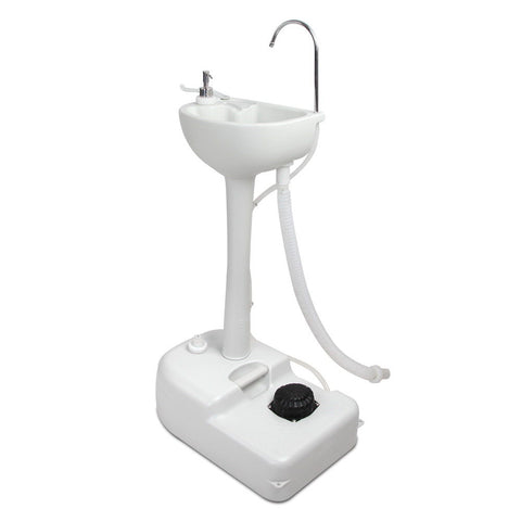 Weisshorn Portable Handwash Stand 19L with Foot Pump & Towel Rack - SuperSaverAU - view 1