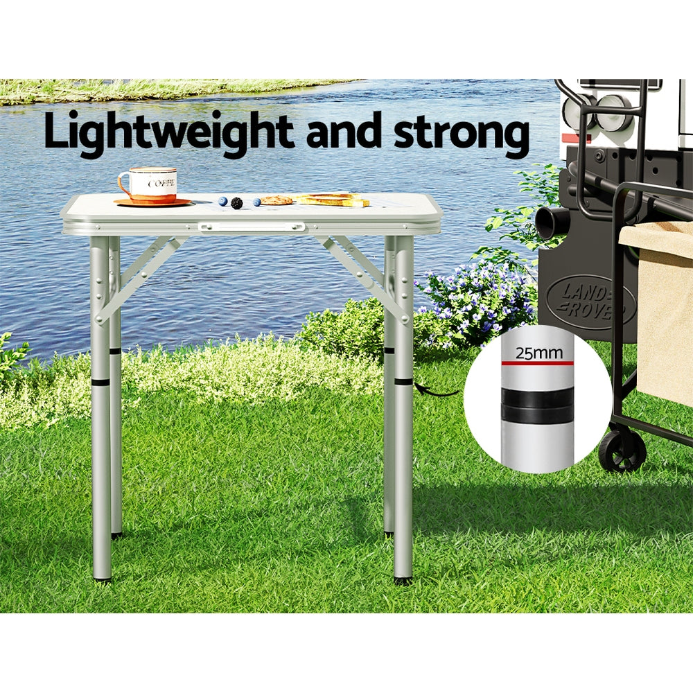 Weisshorn 60CM Adjustable Portable Camping Table - Lightweight, Rust-Resistant MDF - SuperSaverAU - view 5