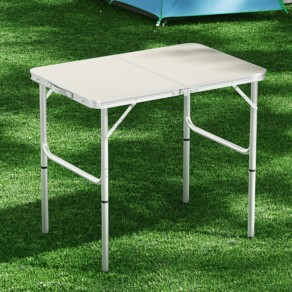 Weisshorn Folding Camping Table 90CM Adjustable Portable Lightweight Outdoor Desk - SuperSaverAU - view 1