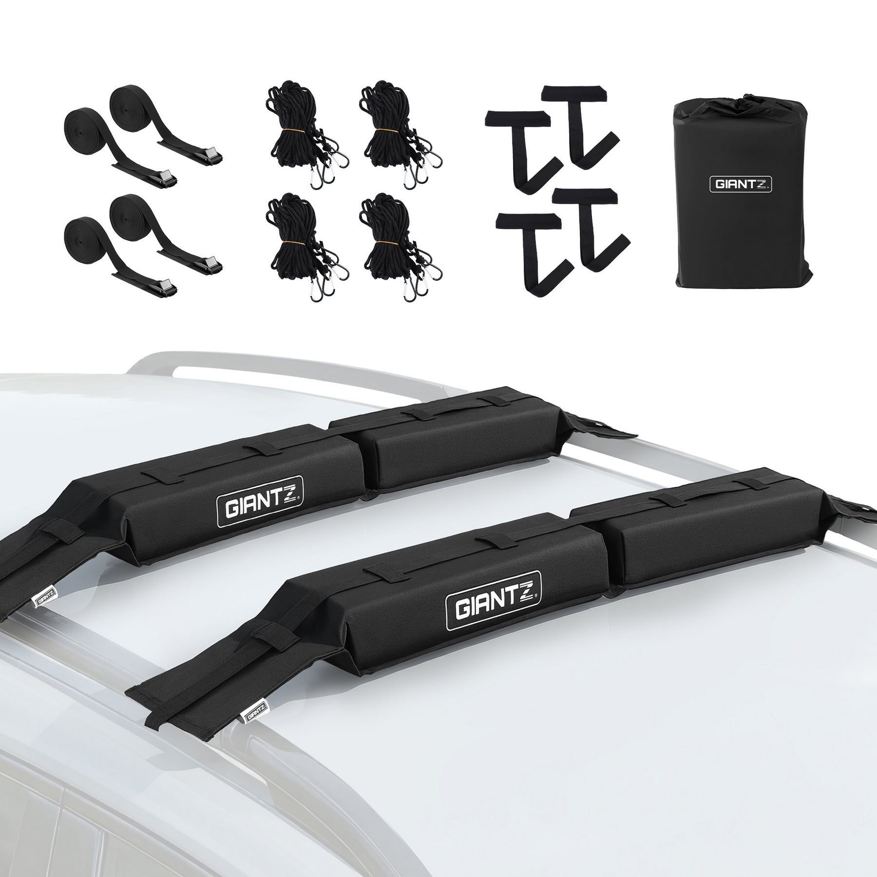 GIANTZ Universal Soft Kayak Roof Rack Pads 80kg