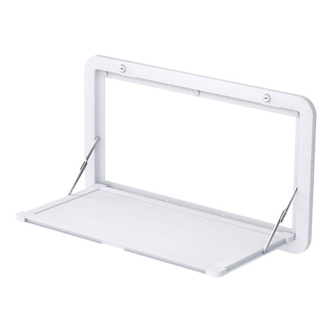 Weisshorn Caravan Table 800 x 450mm Folding Lockable White - SuperSaverAU - view 1