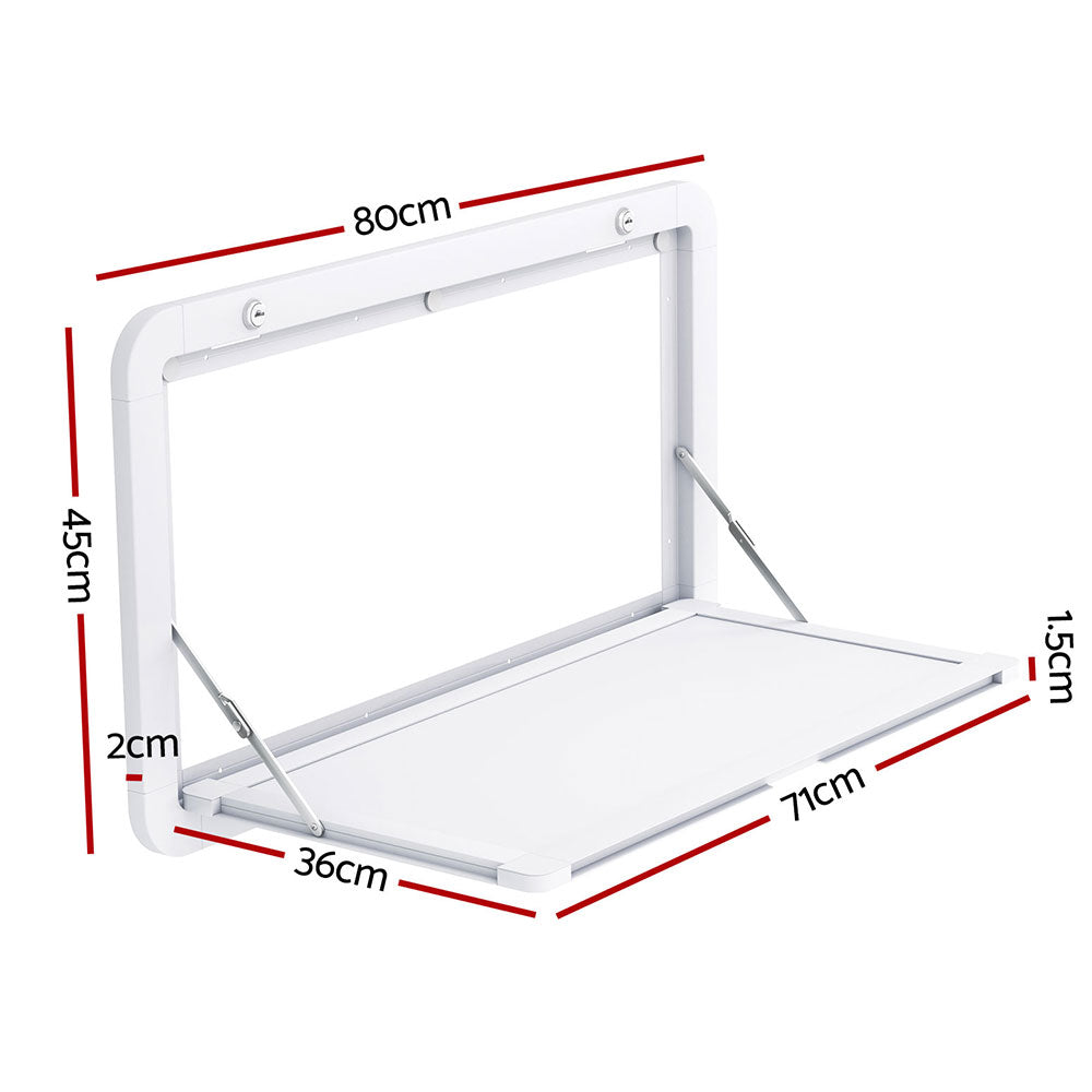 Weisshorn Caravan Table 800 x 450mm Folding Lockable White - SuperSaverAU - view 2