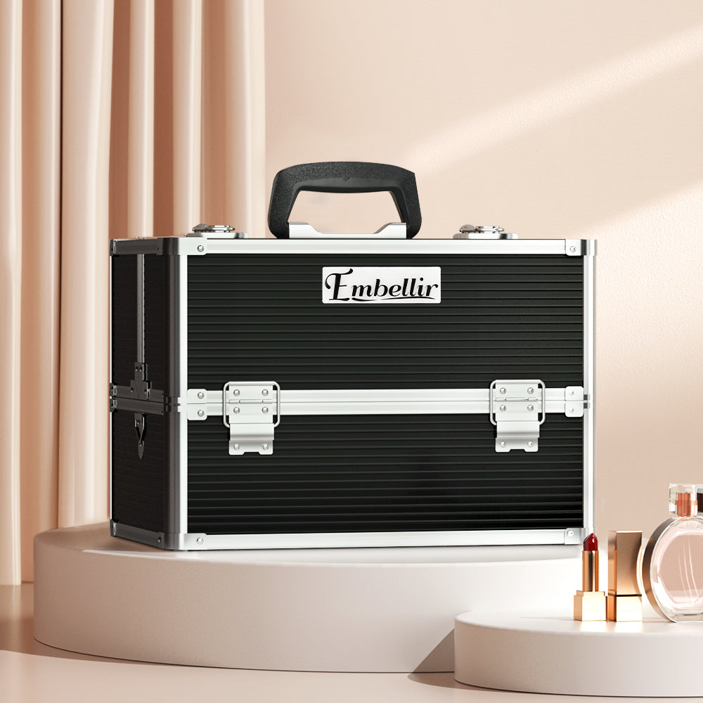 Embellir Portable Cosmetic Beauty Makeup Case- Black - SuperSaverAU - view 7