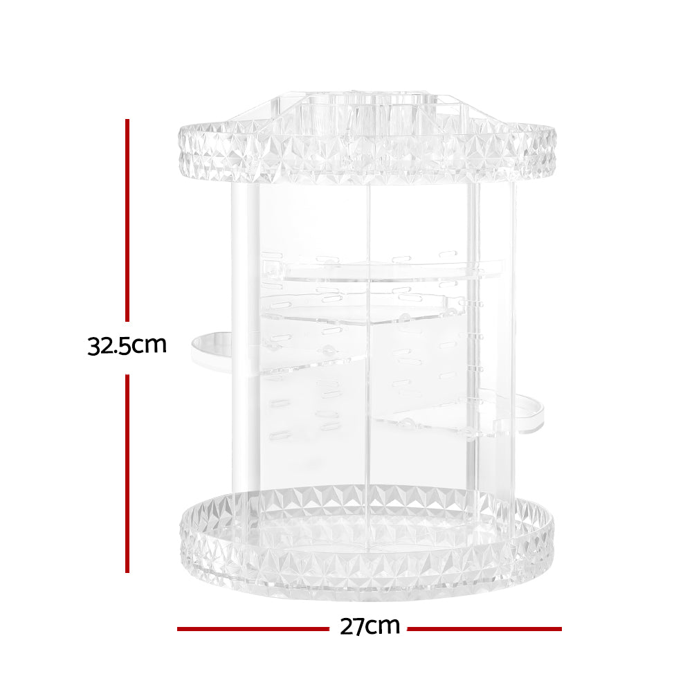 Embellir Makeup Case Acrylic Rotating Cosmetic Organizer Storage Display Holder - SuperSaverAU - view 2