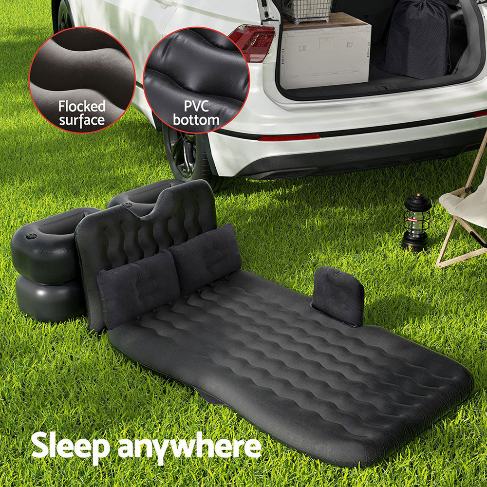 Weisshorn Car Mattress 176x80 Inflatable Bed with Pillows & Air Pump, Charcoal - SuperSaverAU - view 5