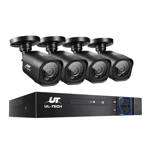UL-tech CCTV Security System 4CH DVR 4 Cameras 1080p - SuperSaverAU - view 1