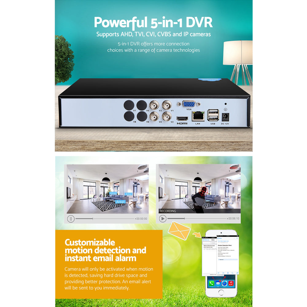 UL-tech 4CH DVR 1080P 5in1 CCTV Video Recorder - SuperSaverAU - view 5