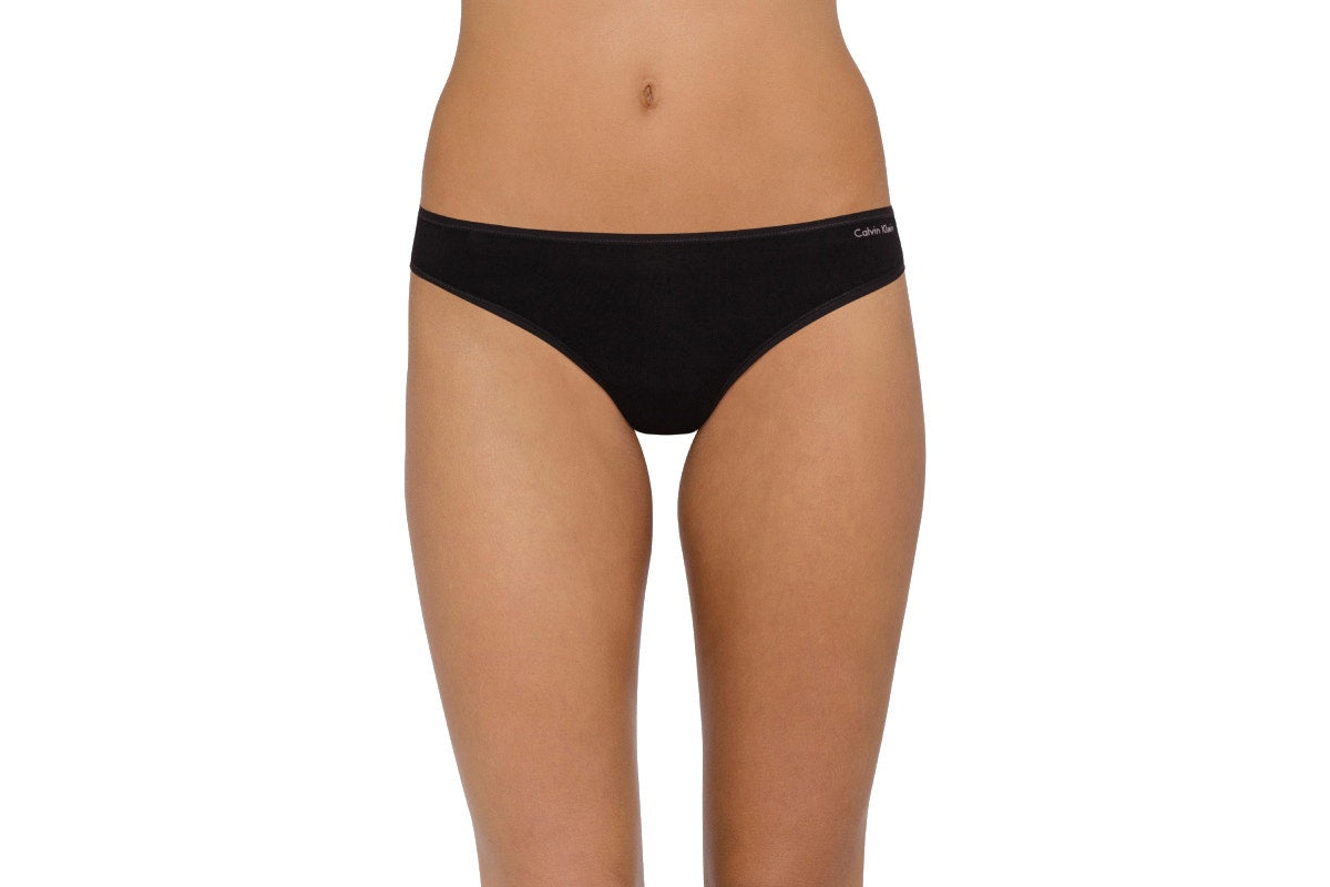 Calvin Klein Women's Form Thong (Black, Size XS)