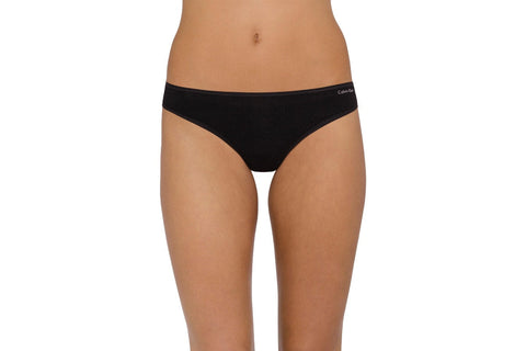 Calvin Klein Women's Form Thong (Black, Size XS)