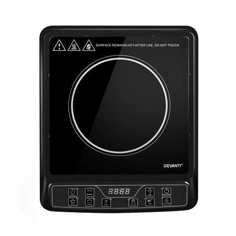 Devanti 30cm Portable Induction Cooktop 2000W - Black