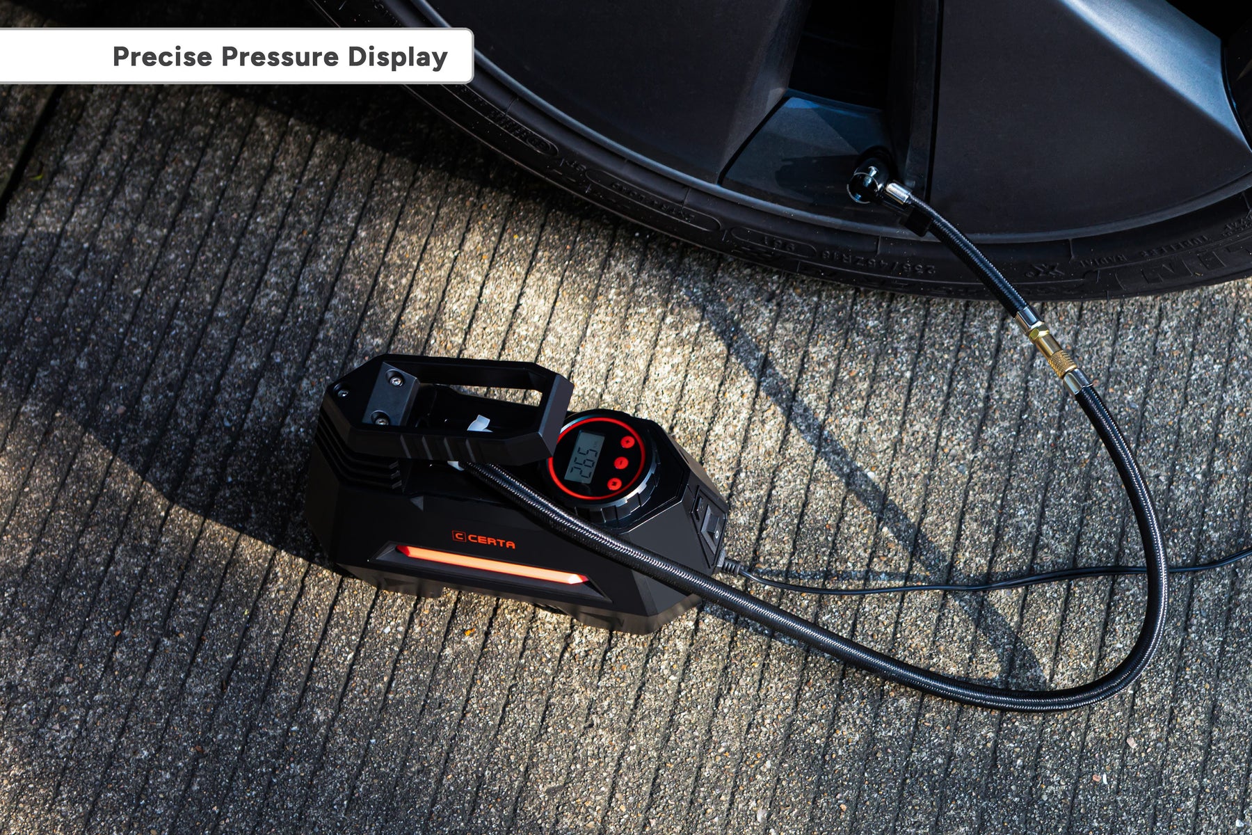 Certa Portable Air Compressor Pump Tyre Inflator - SuperSaverAU - view 4