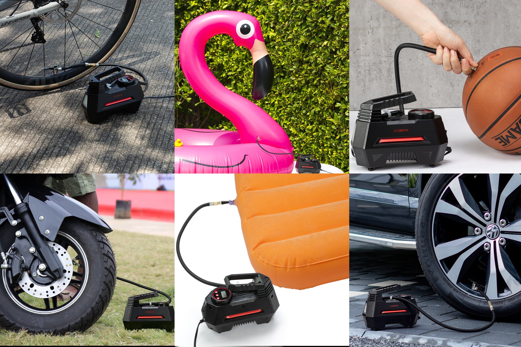 Certa Portable Air Compressor Pump Tyre Inflator - SuperSaverAU - view 3