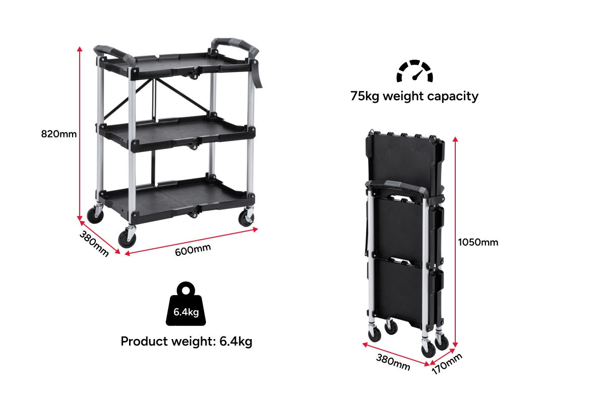 Certa Foldable Utility Storage Cart