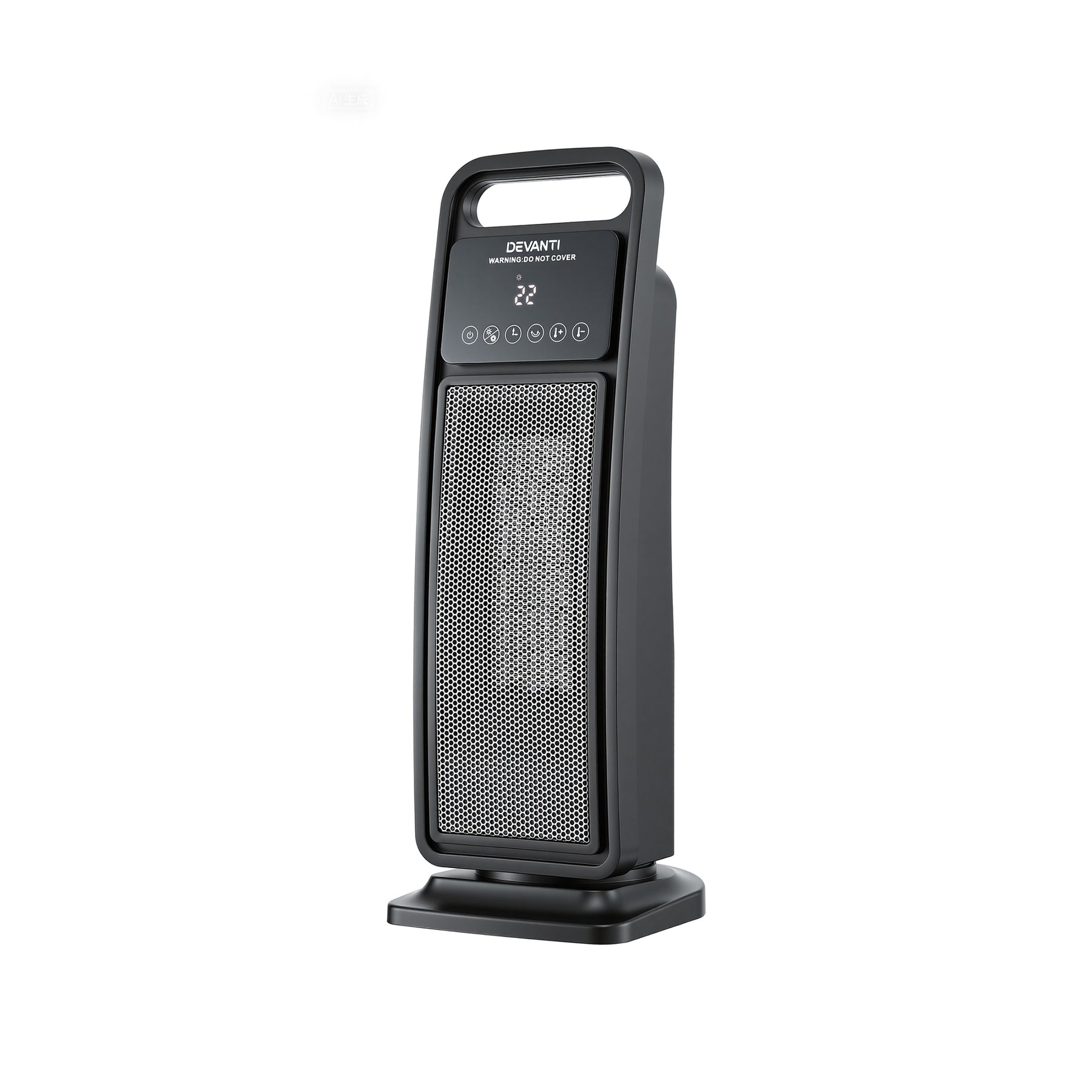 Devanti 2000W Ceramic Tower Heater with Remote - Black