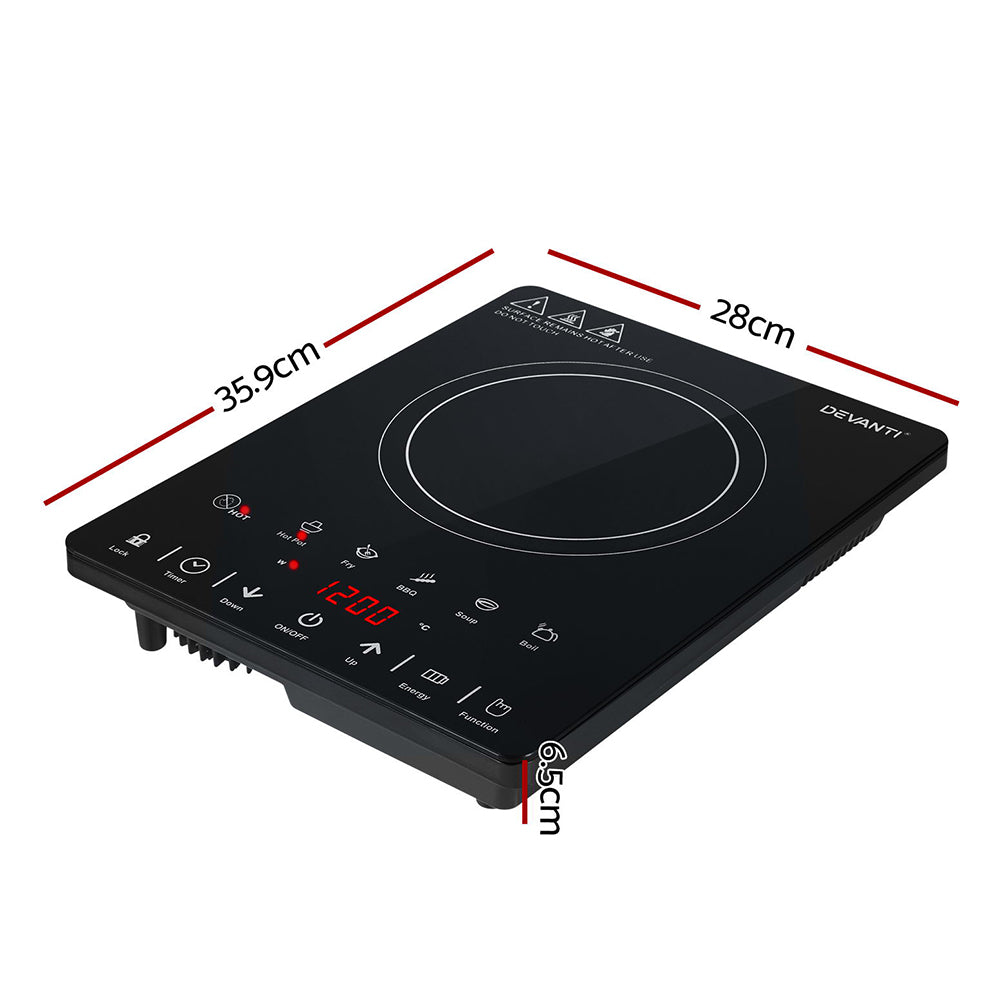 Devanti Electric Ceramic Cooktop 30cm - SuperSaverAU - view 3