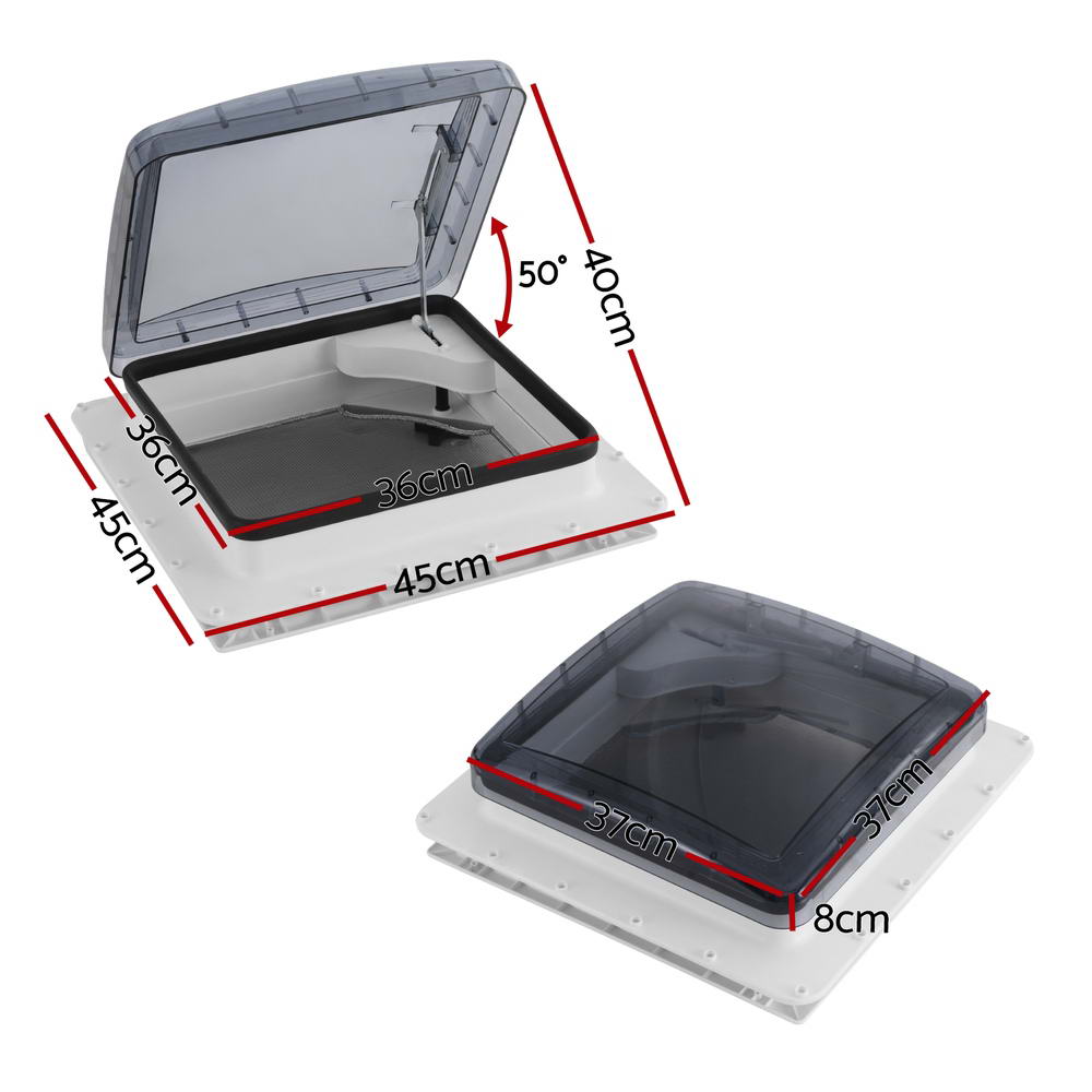 Weisshorn Caravan Roof Vent with Flyscreen - White