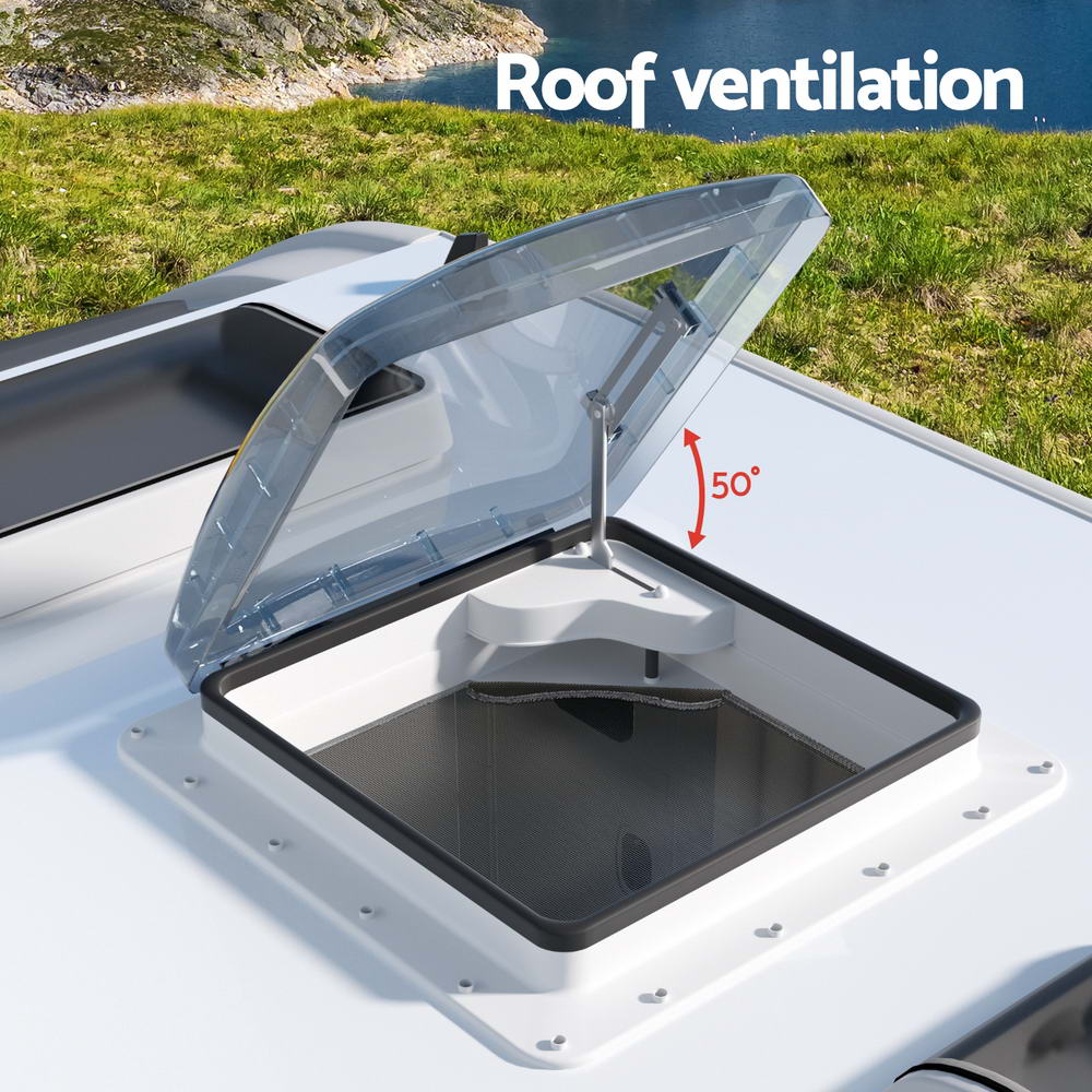 Weisshorn Caravan Roof Vent with Flyscreen - White