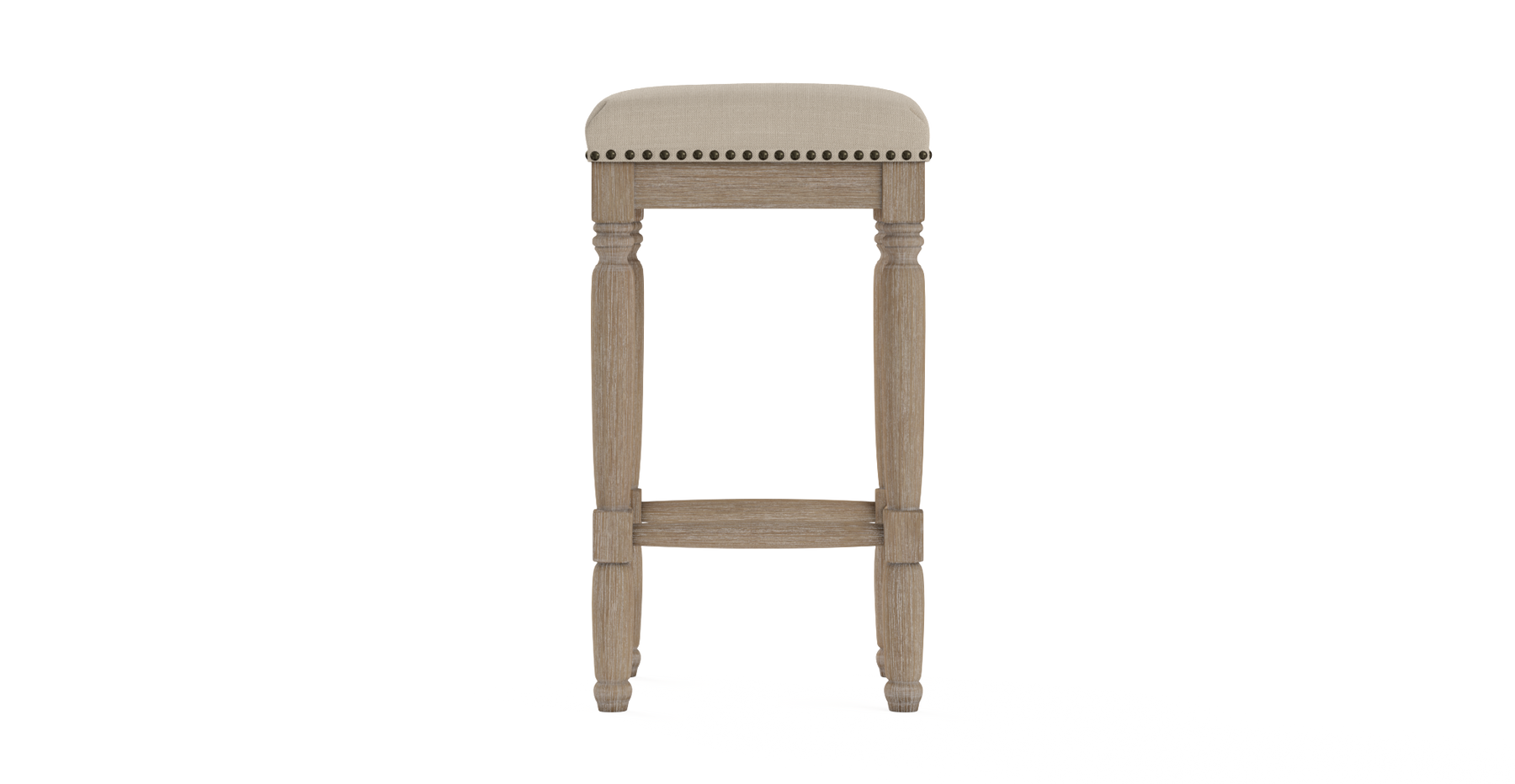Brosa Clovis Set of 2 Counter Stools (French Beige, 65cm)