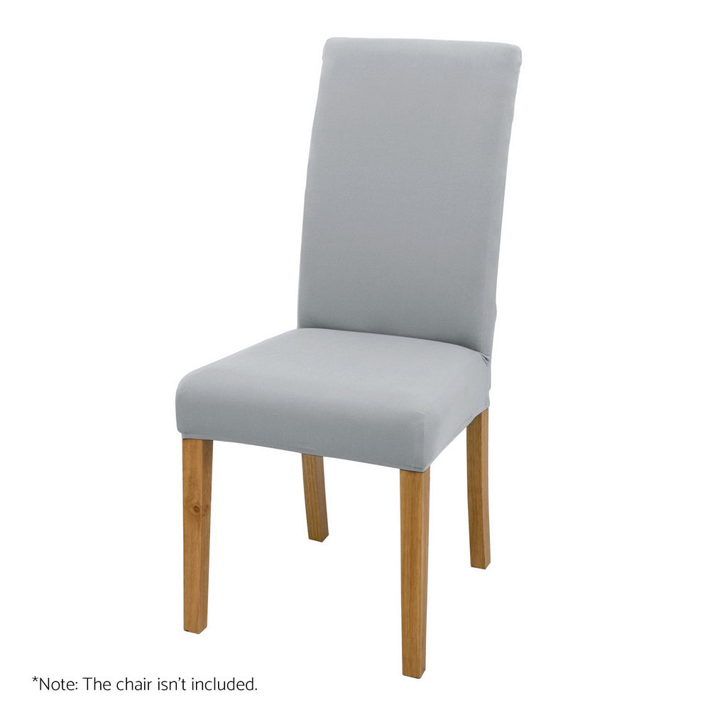 Artiss 6x Dining Chair Covers Spandex Stretch Grey Slipcovers - SuperSaverAU - view 1