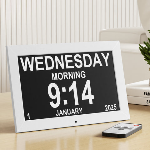 Artiss 10-inch Digital Day Clock with Alarms, Reminders & Photo Frame - SuperSaverAU - view 1