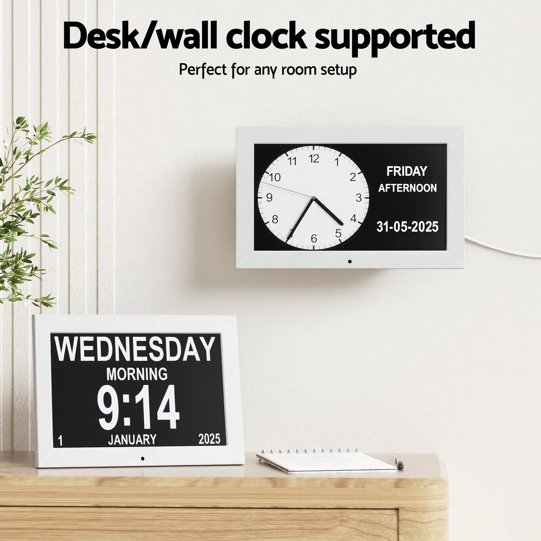 Artiss 10-inch Digital Day Clock with Alarms, Reminders & Photo Frame - SuperSaverAU - view 5