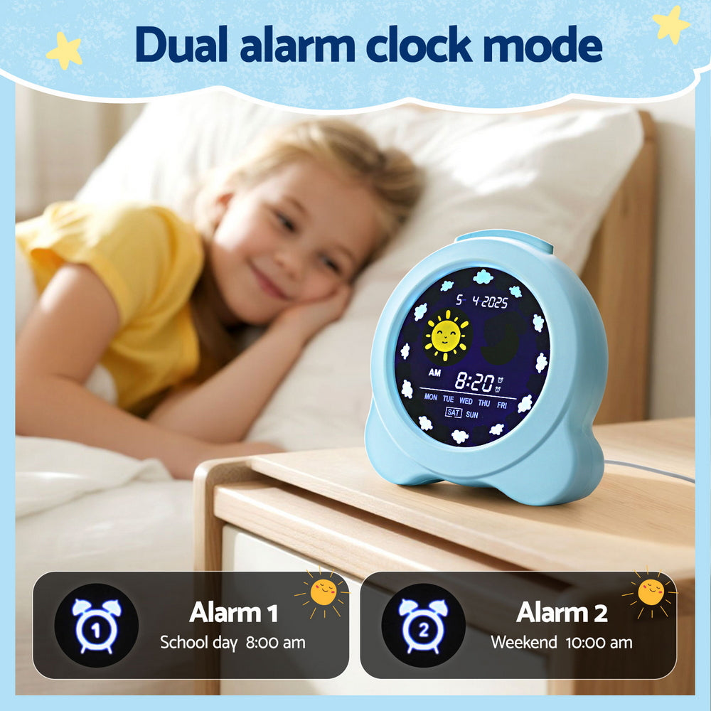 Artiss 3.8" Digital Day Clock with Dual Alarm, Nature Sounds, Adjustable Brightness - SuperSaverAU - view 5