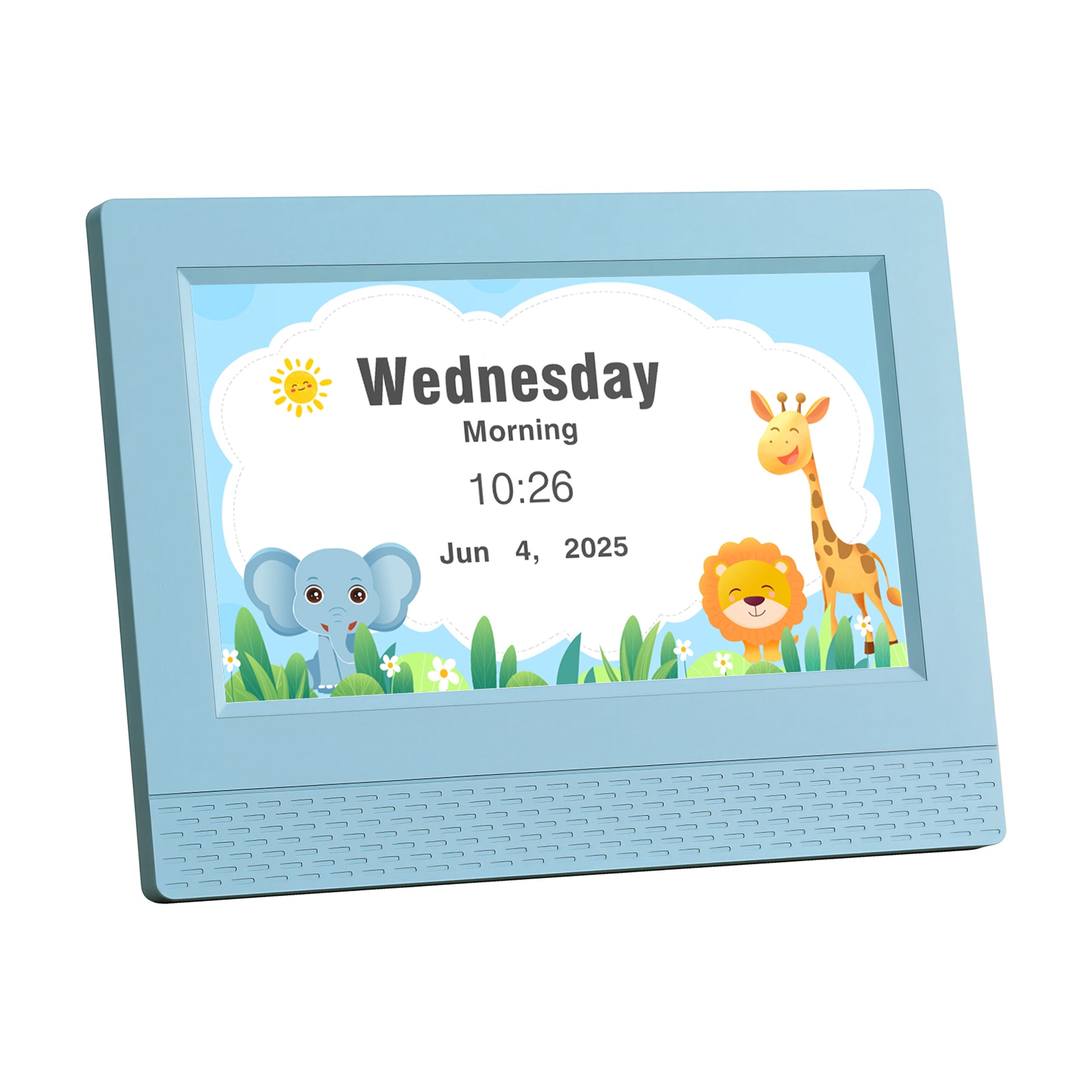 Artiss 7" Digital Day Clock Calendar Alarm LCD Children Sleep Trainer Clocks Blue - SuperSaverAU - view 2