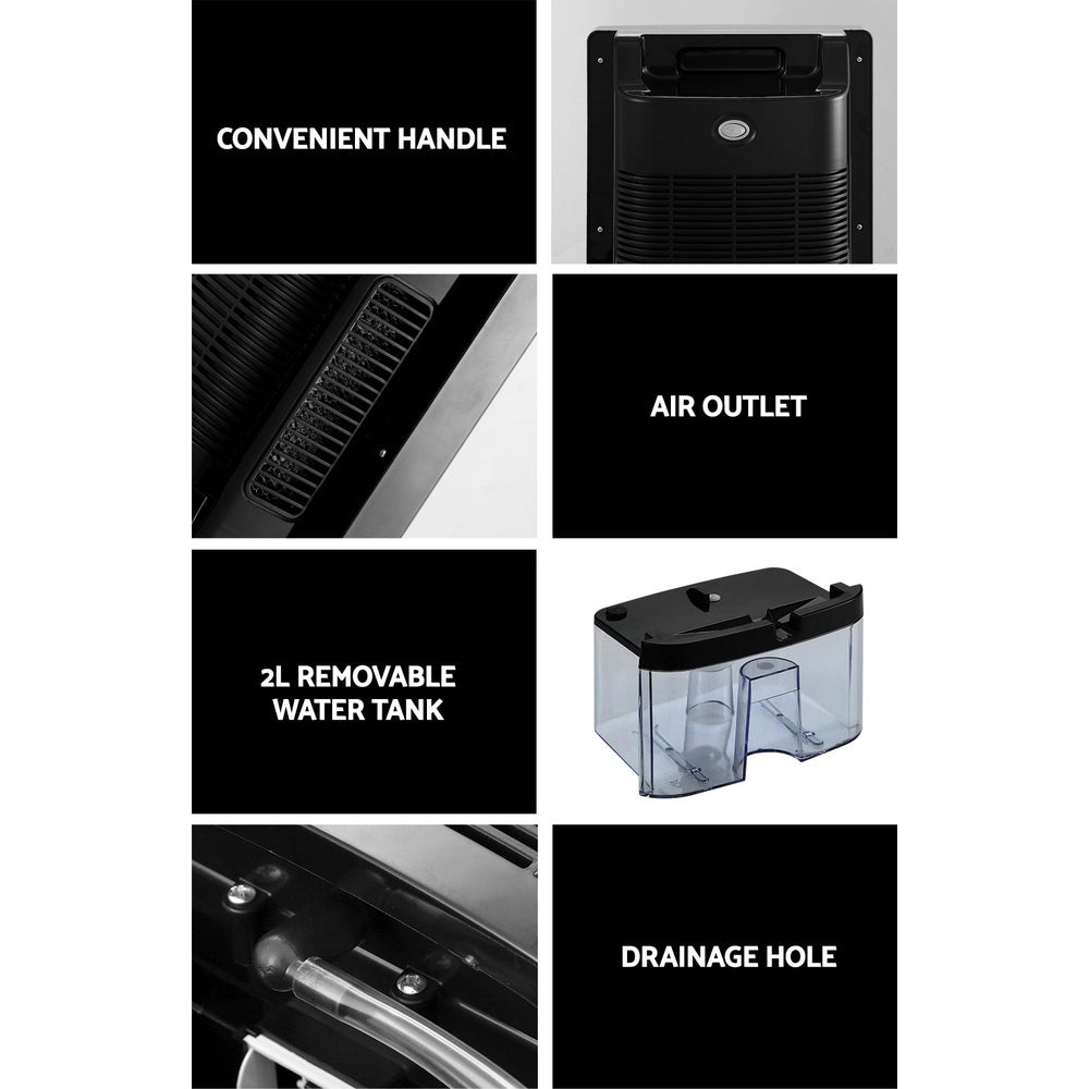 Devanti Dehumidifier 2L Air Purifier Black - SuperSaverAU - view 7
