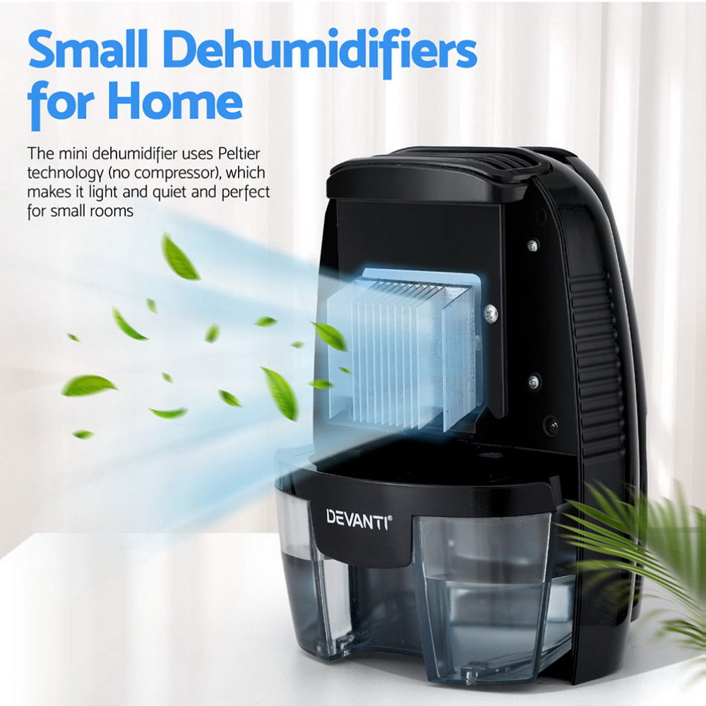 Devanti Dehumidifier 600ML Air Purifier Black - SuperSaverAU - view 5
