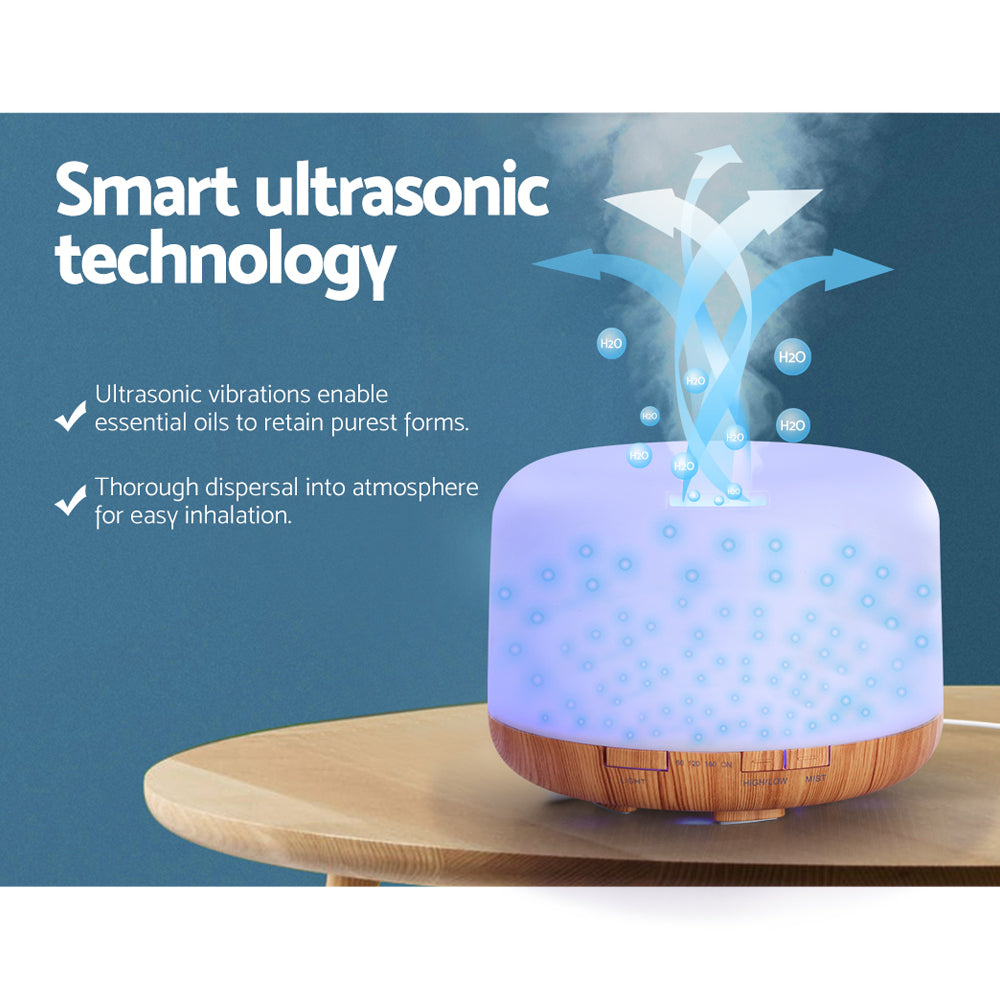 Devanti Aroma Diffuser Aromatherapy Humidifier 500ml - SuperSaverAU - view 4
