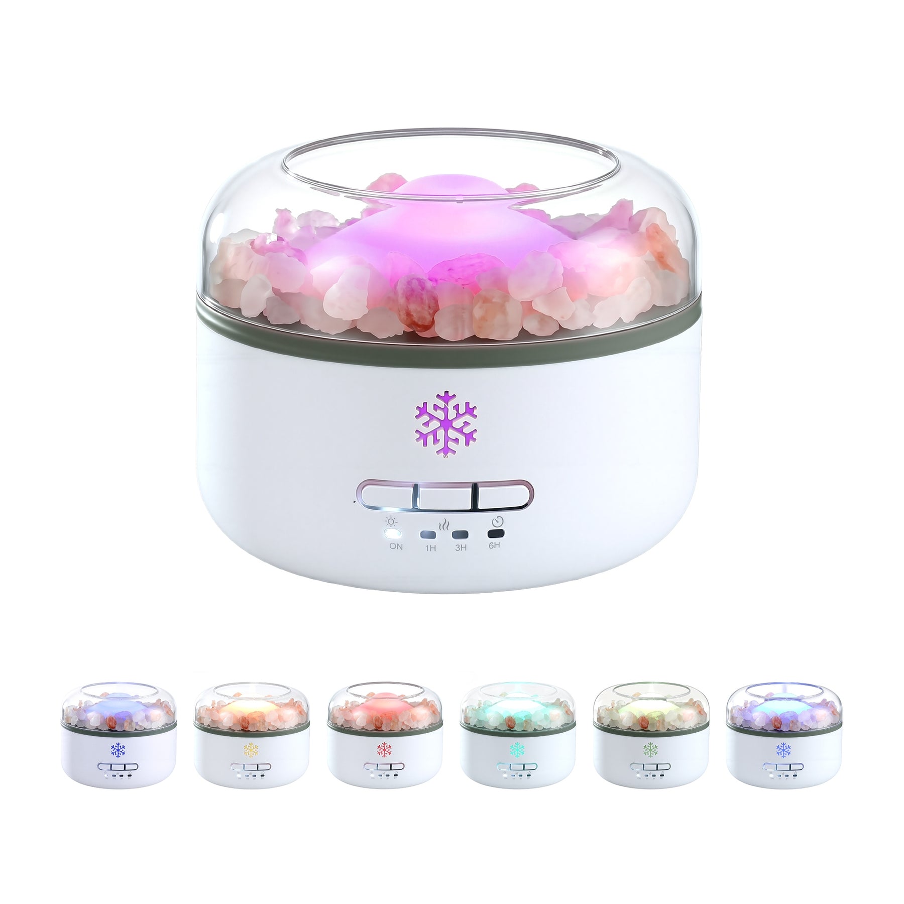 Devanti 150ml Salt Lamp Aroma Diffuser with 14 LED Colours