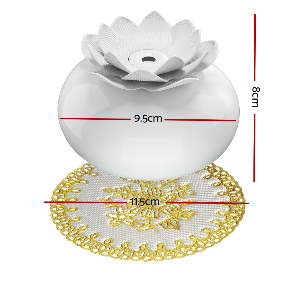 Devanti Aroma Diffuser 200ml Ultrasonic Lotus Humidifier Purifier Aromatherapy - SuperSaverAU - view 2