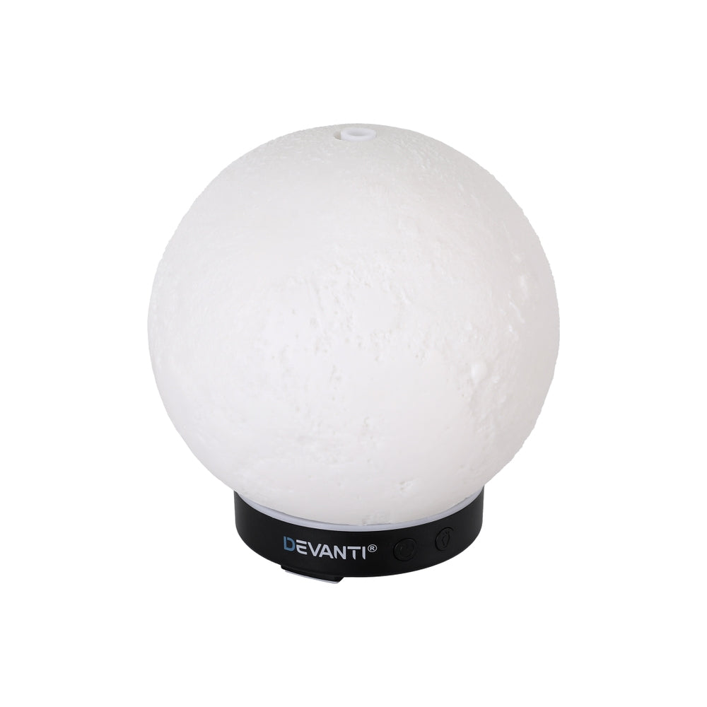 Devanti Aroma Diffuser 200ml Ultrasonic Moon Lamp with 7-Colour LED Night Light - SuperSaverAU - view 4