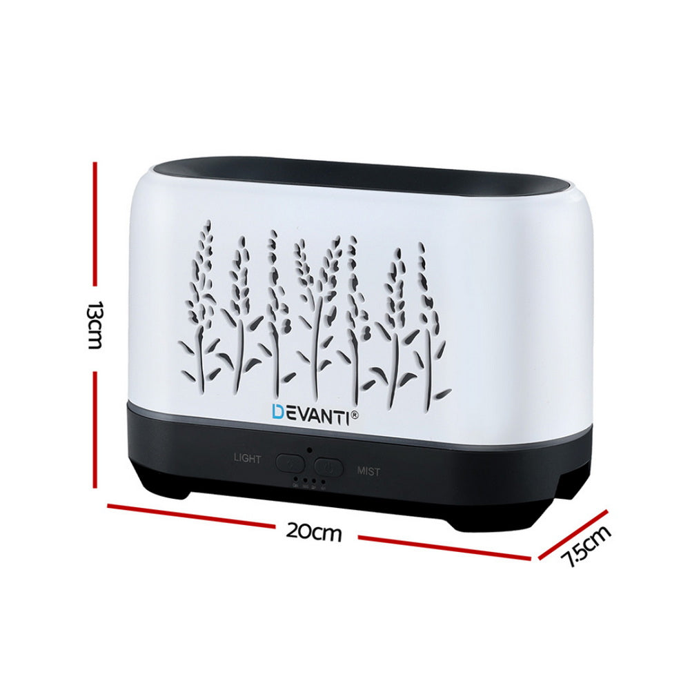 Devanti Aroma Diffuser 200ml with Simulated Flame Effect, Ultrasonic Mist, Timer - SuperSaverAU - view 3