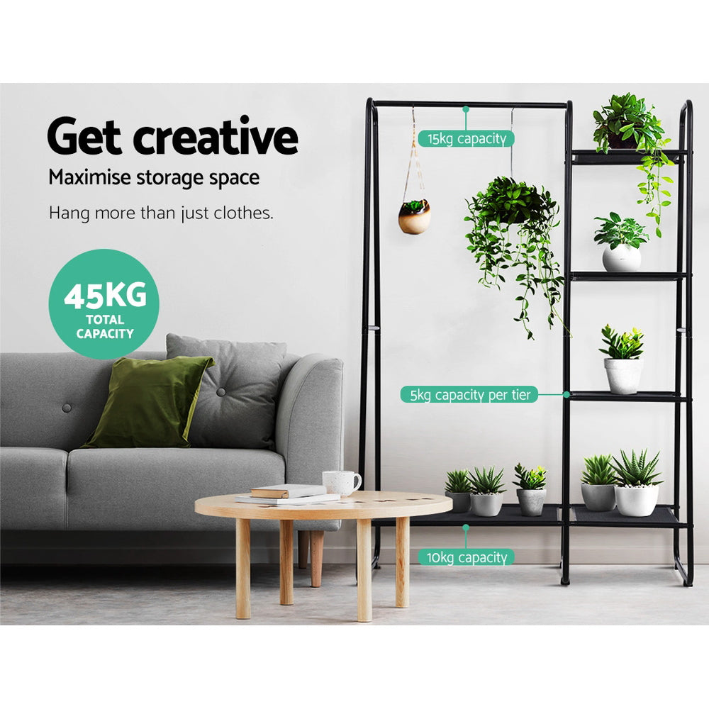 Artiss Metal Clothes Rack 101cm x 39.5cm x 151cm - Sturdy, Space-Saving Design - SuperSaverAU - view 7